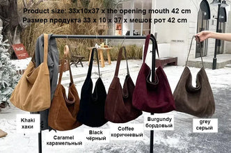 2026 Women's Frosted Leather Tote Bag Large Capacity Soft Suede Bucket Handbag Lady Minimalist Underarm Hobo Shoulder Bag