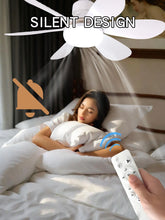 LED Ceiling Fan with Light and Remote Control 30W 40W Dimmable E27 Socket Ceiling Fan for Bedroom Living Room 6 Blades 3 Speed