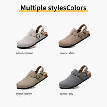 Women's Suede Clogs - Adjustable Slingback Clog Sandal with Buckle, Memory Foam, Wide Widths