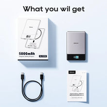 KUULAA Qi2 Magnetic Power Bank 5000mah 15W Wireless Charging 22.5W Wired Charge Qi2-Certified for iPhone 17 16 15 14 13 Pro Max