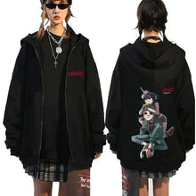 Rock Band Gorillaz Demon Days Eyes Graphic Zipper Hoodie Men Hip Hop Fashion Oversized Zip Up Jacket Unisex Zip Up Sweatshirt