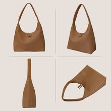 New Double Zipper Leather Hobo Bag Small Size Slouchy Design Shoulder Purses Minimalist Slouchy Tote Handbag Women's Fashion