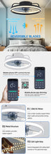Energy-saving Ceiling Fan LED Lighting Simple Round Cool Ceiling Fans with Light 33CM Smart Modern Lighting Fixtures Fan