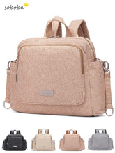 Soboba Women's Diaper Backpack Large Capacity with Stroller-Hanging Straps Portable Light Nappy Changing Bag for Babies