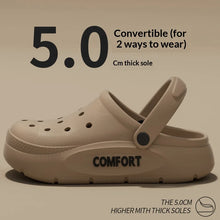 Men's clogs for summer outerwear with a thick-soled and anti-slip beach feel, double-layered flip-flops and couple slippers gift
