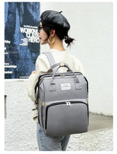 Large Capacity Mommy Diaper Backpack with Changing Mat Foldable Baby Bed Nursing Bag for Milk Bottle Storage