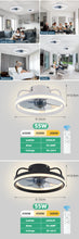 Energy-saving Ceiling Fan LED Lighting Simple Round Cool Ceiling Fans with Light 33CM Smart Modern Lighting Fixtures Fan