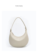 FOXER Women's Shoulder Bag PU Leather New Lady Crescent Underarm Bag Fashion Minimalist Crossbody Bag for Daily Casual Outfit