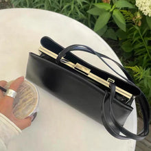 Luxury Leather Handbag For Women High-end Hardware Magnetic Suction Clip Design Elegant Minimalist Shoulder Underarm Bag Purse