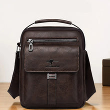 Daily Wear Minimalist Leather Shoulder Bag Metal Buckle Closure, Simple Vertical Crossbody for Men Casual Street Matching