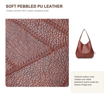Women Soft PU Leather Tote Bag Vintage Shoulder Handbag Minimalist Top Handle Casual Everyday Purse