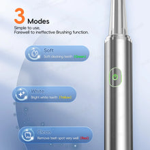 Electric Toothbrush Mental Thin Brush Body Specially for Women Pure Wisdom Beauty Soft DuPont Bristle, 4 brush heads Waterproof