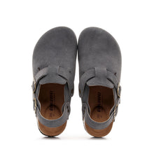 Women's Suede Clogs - Adjustable Slingback Clog Sandal with Buckle, Memory Foam, Wide Widths