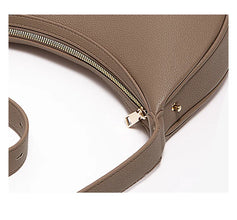 FOXER Women's Shoulder Bag PU Leather New Lady Crescent Underarm Bag Fashion Minimalist Crossbody Bag for Daily Casual Outfit