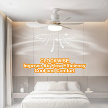 LED 40W ceiling fan light Comfortable ventilation remote control dimming suitable for living room study household use 85-265V