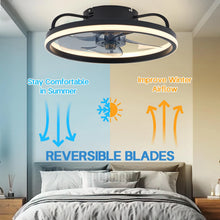 Energy-saving Ceiling Fan LED Lighting Simple Round Cool Ceiling Fans with Light 33CM Smart Modern Lighting Fixtures Fan