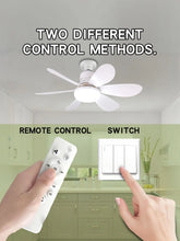 LED Ceiling Fan with Light and Remote Control 30W 40W Dimmable E27 Socket Ceiling Fan for Bedroom Living Room 6 Blades 3 Speed