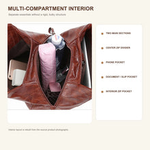Women Soft PU Leather Tote Bag Vintage Shoulder Handbag Minimalist Top Handle Casual Everyday Purse