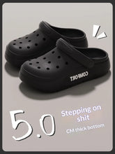Men's clogs for summer outerwear with a thick-soled and anti-slip beach feel, double-layered flip-flops and couple slippers gift