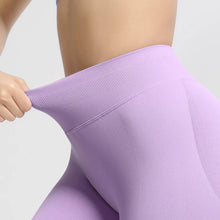 Women's Seamless Cropped Leggings - Peach Butt-Enhancing & Lifting for Yoga, Running & Fitness