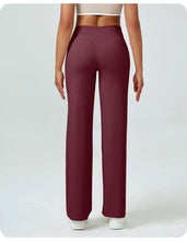 High Waisted Straight Leg Yoga Pants for Women, Naked Feeling Butt Lifting Loose Fit Workout Trousers, Slimming Gym Pants