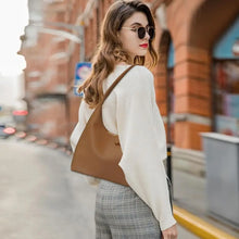 New Double Zipper Leather Hobo Bag Small Size Slouchy Design Shoulder Purses Minimalist Slouchy Tote Handbag Women's Fashion