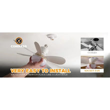 LED 30W Ceiling Fan Light E27 with Remote Control for Dimming Suitable for Living Room Study Household Use 85-265V 선풍기