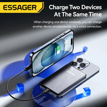 Essager Thin Wireless Power Bank 5000mAh Fast Wireless Charge Powerbank Magnetic External Battery Charger for iPhone 16 15 14 13