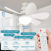 Ceiling Fan Light LED 30W 40W Simple Lights with E27 Remote Control for Home Living Room Study Household Decorative Fan Lighting