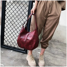 Women Soft PU Leather Tote Bag Vintage Shoulder Handbag Minimalist Top Handle Casual Everyday Purse