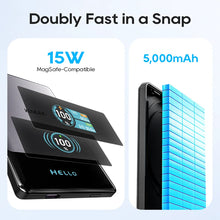 KUULAA Qi2 Magnetic Power Bank 5000mah 15W Wireless Charging 22.5W Wired Charge Qi2-Certified for iPhone 17 16 15 14 13 Pro Max