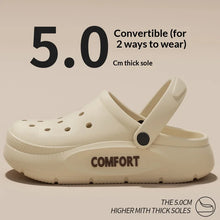 Men's clogs for summer outerwear with a thick-soled and anti-slip beach feel, double-layered flip-flops and couple slippers gift