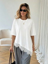 2026 Summer New Arrival Women's Oversized Ruffle Print Leopard Print Padded Lacing Loose Fit T-Shirt