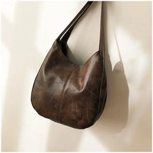 Women Soft PU Leather Tote Bag Vintage Shoulder Handbag Minimalist Top Handle Casual Everyday Purse
