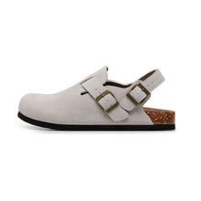 Women's Suede Clogs - Adjustable Slingback Clog Sandal with Buckle, Memory Foam, Wide Widths