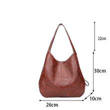Women Soft PU Leather Tote Bag Vintage Shoulder Handbag Minimalist Top Handle Casual Everyday Purse