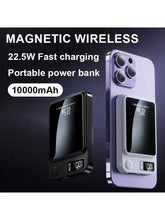 10000mAh Magnetic Portable Power Bank Wireless Fast Charger External Battery Pack for Travel Office Daily Use Compatible with MagSafe iPhone 16/15/14