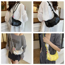 Women's Crescent Shoulder Bag Elegant PU Leather Handbag 2026 Trendy Crossbody Purse Minimalist Chic Daily Evening Bag
