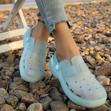 Women's Hollow Out Clogs - Comfortable Slip-On Beach Sandals with Adjustable Buckle Strap for Casual Outdoor Wear