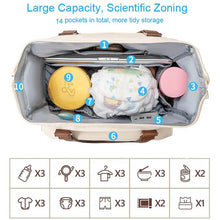 Large Capacity Multifunctional Nylon Mommy Backpack, Vintage Diaper Baby Stroller Changing Pad Fashionable and Large Capacity