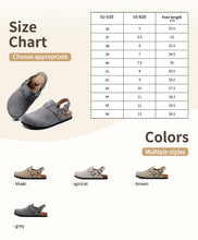 Women's Suede Clogs - Adjustable Slingback Clog Sandal with Buckle, Memory Foam, Wide Widths