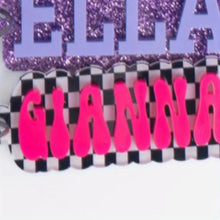Name Keychain - Backpack Name Tags - Diaper Bag Tag - Personalized Name Plate - Custom Acrylic Key Chain - School Bag Name Tag -