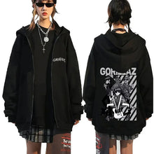 Rock Band Gorillaz Demon Days Eyes Graphic Zipper Hoodie Men Hip Hop Fashion Oversized Zip Up Jacket Unisex Zip Up Sweatshirt