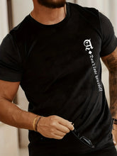 Men's 100% Pure Cotton Summer Loose Oversized Casual Paris Letter Printed Sports Round Neck Short Sleeved T-Shirt Top