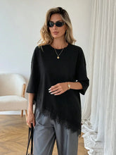 2026 Summer New Arrival Women's Oversized Ruffle Print Leopard Print Padded Lacing Loose Fit T-Shirt