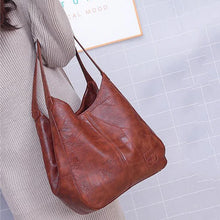 Women Soft PU Leather Tote Bag Vintage Shoulder Handbag Minimalist Top Handle Casual Everyday Purse