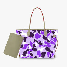 Customized Minimalist Madam Shoulder Tote Bag Green Camo Handbags and Purse Madam 2pcs Cloud Camo PU Leather Purse and Wallet