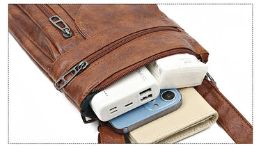 Ladies' Soft Leather Shoulder Bag, Mobile Phone Bag, Layered Bag, Mailman, One Shoulder Luxury Designer, Ladies' Handbag, Wallet