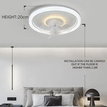 LED Modern Ceiling Fan Light, 360 ° Rotation Function, with Light, Remote Unlimited Adjustment, Bedroom Decorative Lighting