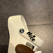 Cute DIY Cartoon Dog Fashion Clogs For Women Summer Platform Sandals Thick Sole Female Leisure Garden Shoes Home Street Slippers